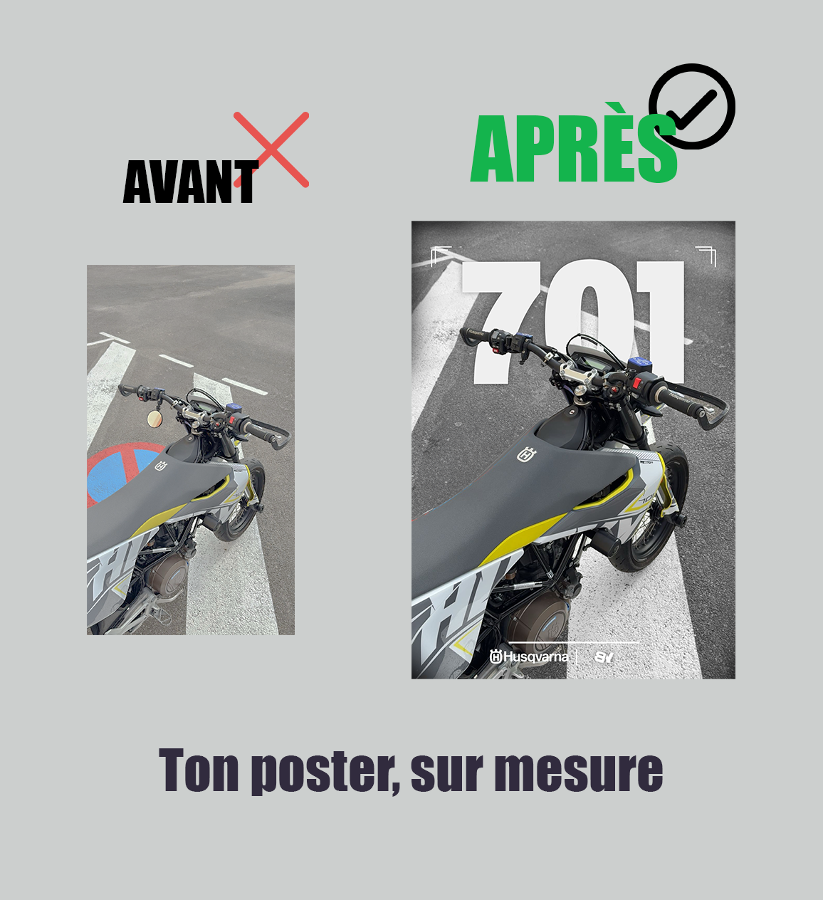 Poster personnalisé de votre moto